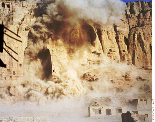 Destruction of the Bamiyan buddhas in March 2001