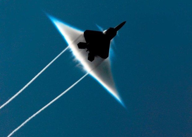 A sonic boom in a jet