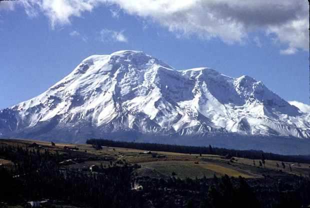 Chimborazo, the mountain furthest from the center of Earth