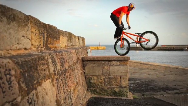 Danny MacAskill and his riding prowess on a sea wall