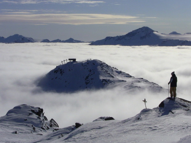 Above the clouds at Whistler.  photo:  miles clark