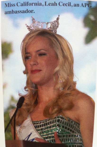 Miss California Leah Cecil and Pistachios