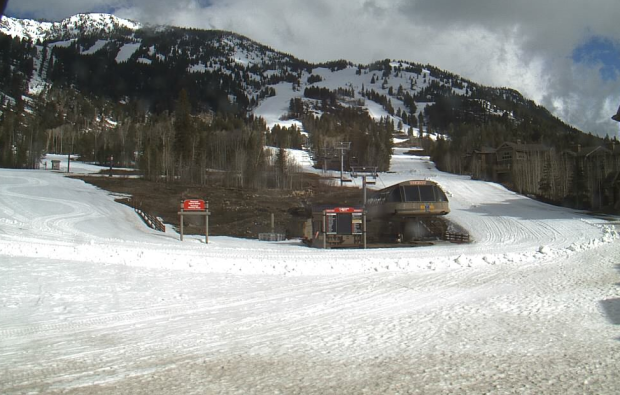 Jackson Hole has snow to the bottom right now.  photo taken at 9am