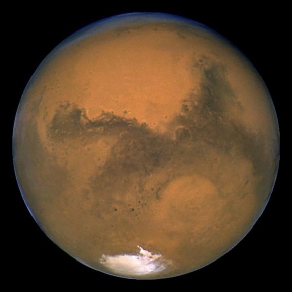 Mars with ice pole