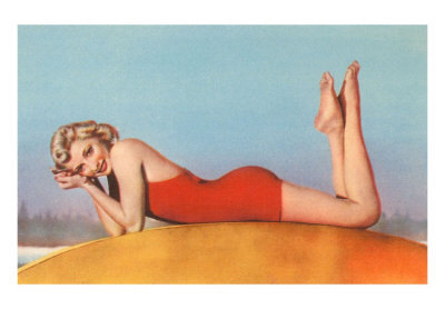 Pin up blonde from the 50s, men prefer blondes