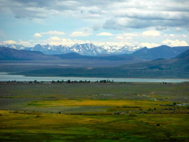 Mono Lake and Bloody Couloir (middle)