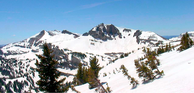 View of Cody Peak at Jackson Hole today at 12:15pm.
