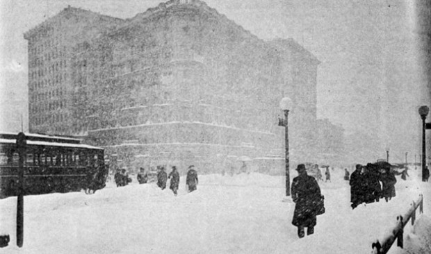 Blizzard of January 1922, snow
