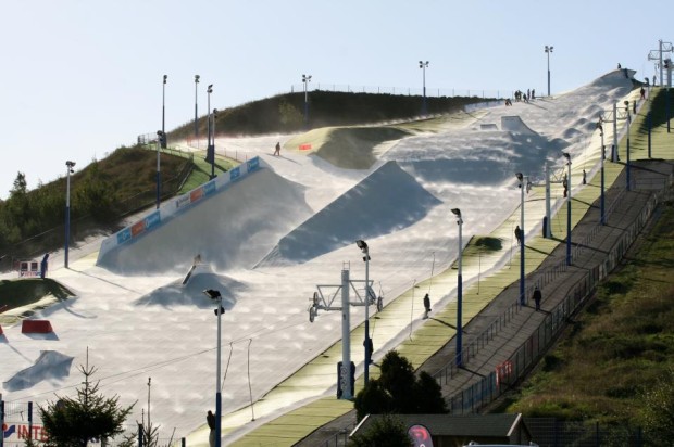 A synthetic snow park example