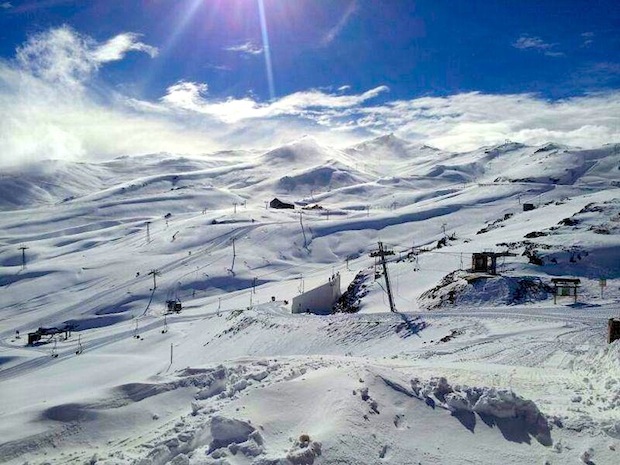 Valle Nevado with good coverage last Friday