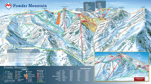 Powder Mountain Trail Map