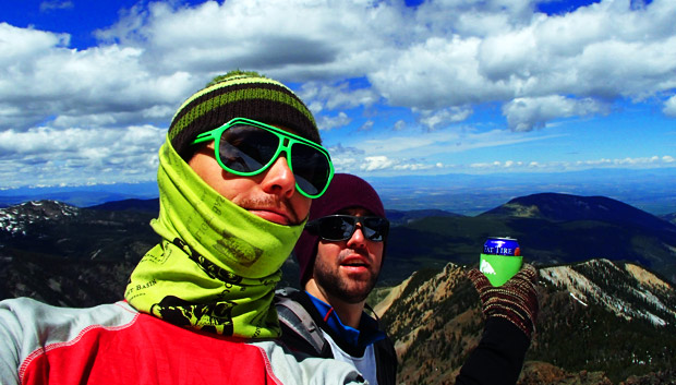 Summit Beer skiing mt. blackmore