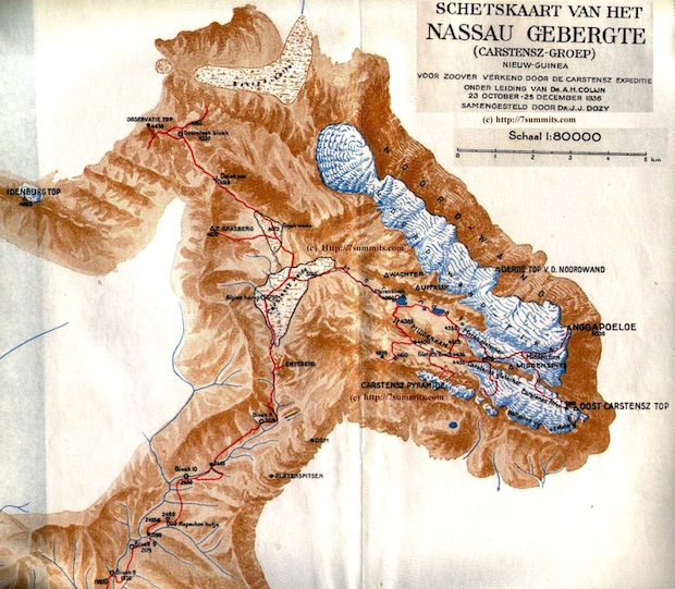Maoke Mountain Glacier map