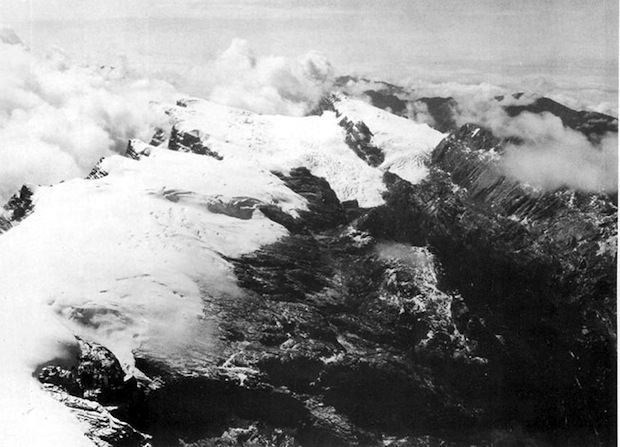 Maoke Mountain glaciers where the ski resort existed or exists...