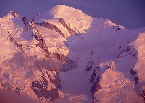 Mont Blanc as viewed from Chamonix