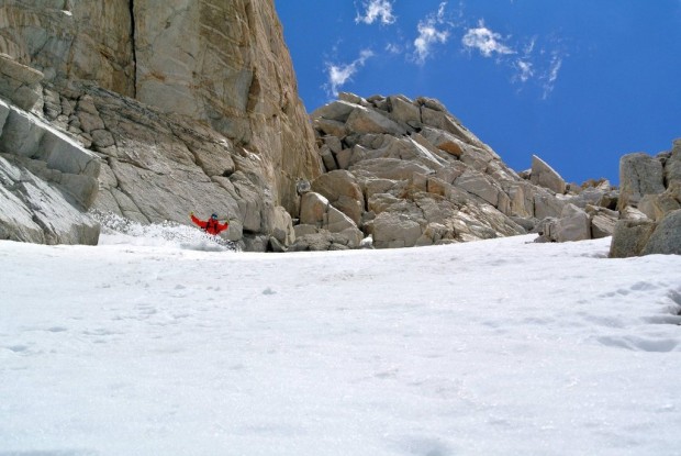 In the Y couloir of Mt. Conness