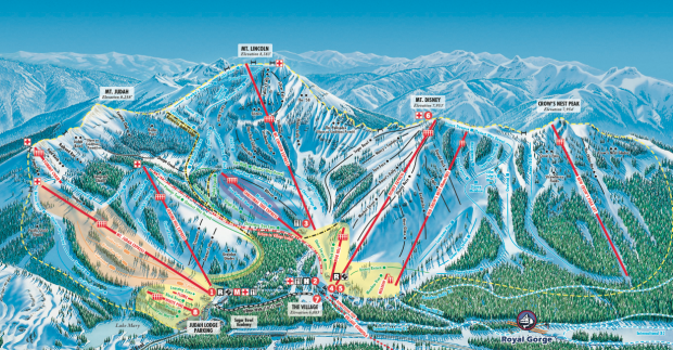 Click here for full screen interactive version of this map with Crow’s Peak Chair:  Crow’s Peak Map