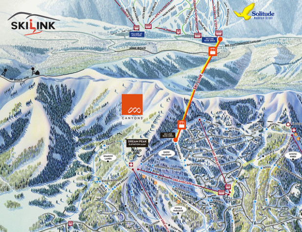Ski Link would connect The Canyons to Solitude in an 11 minute gondola ride