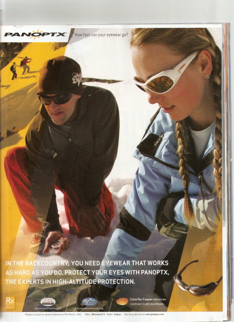Miles in a Panoptx ad in 2005.