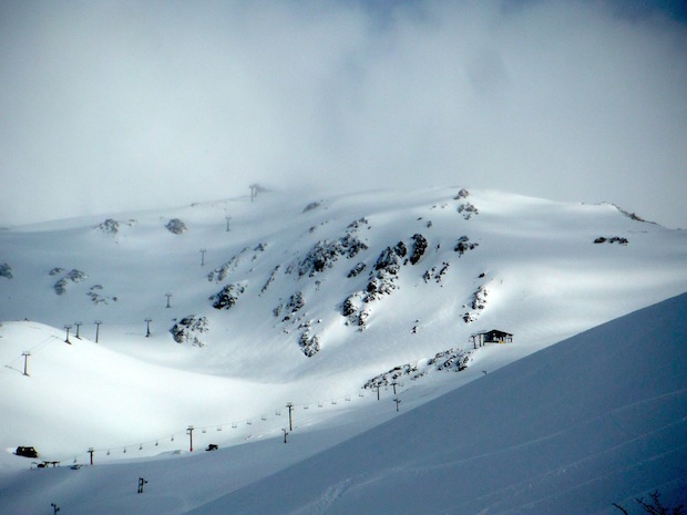 Nubes (the top of the mountain) today looking smooooth after being closed for 5 days.  Maybe tomorrow?