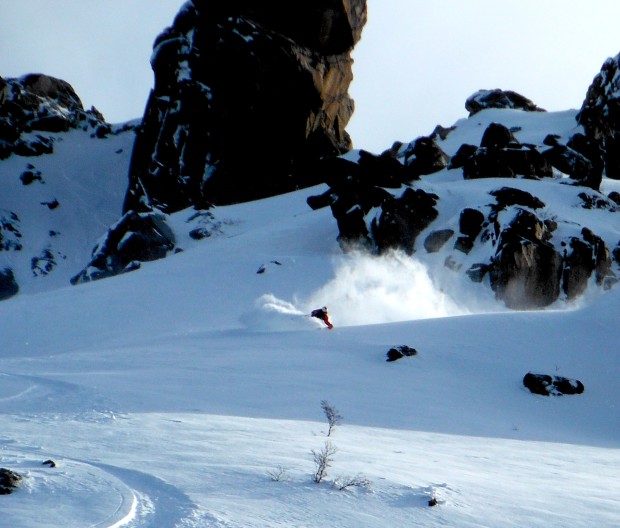 Close up of above photo.  Jeli Bossman = skier.