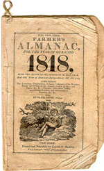 First ever Farmers Almanac in 1818.