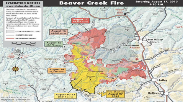 Beaver Creek Fire Map