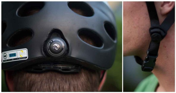 Fastening systems keep the helmet sung and on the head.