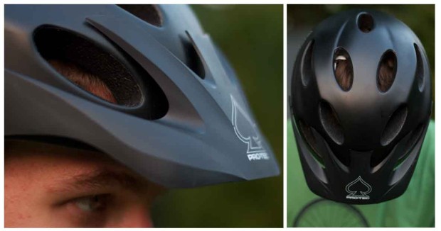 The visor keeps sun out of your eyes while vents provide a cool breeze.