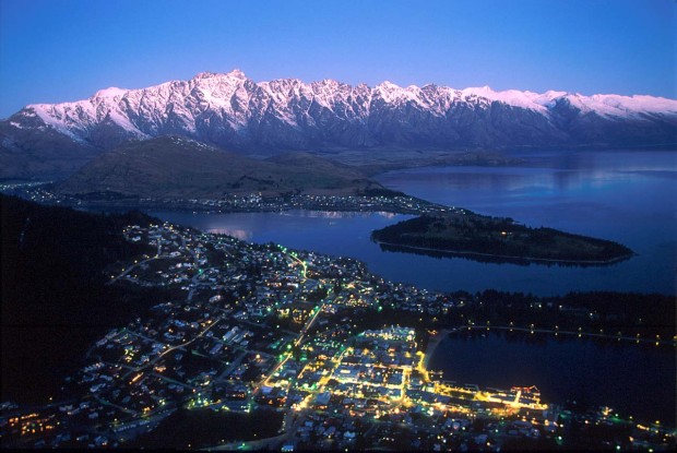 Queenstown, New Zealand and the Remarkable Mountain Range.