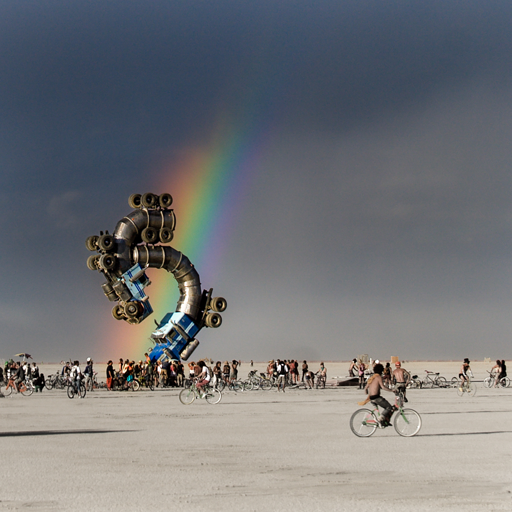 Burning Man rainbow