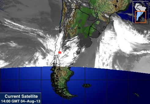 Bariloche is the red dot.  Current Southern South America satellite image.