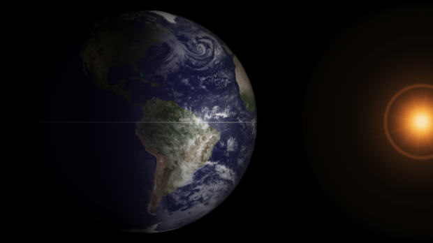 Earth'es quinox from space.  image:  NASA