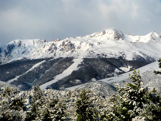 Catedral ski resort in Bariloche, Argentina with snow to the base and below.  September 20th, 2013.  photo:  snowbrains.com