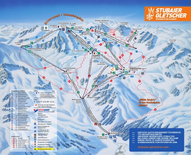 Stubai Glacier ski resort.