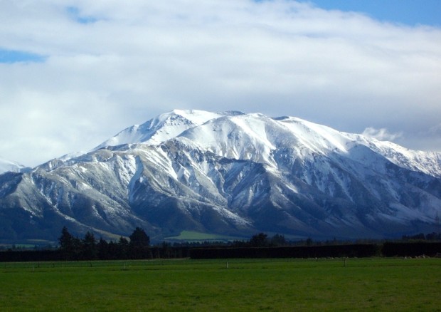 Mt Hutt with early season snow.