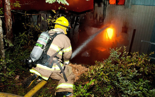 Fire crews battled the blaze until 5:30am.  Photo - Piquenewsmagazine.com