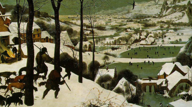 The Little Ice Age brought colder, snowier winters to Europe, starting in about 1550. Many paintings at the time documented the climate change, including Pieter Bruegel's "Hunters in the Snow," painted in 1565.