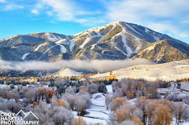 Sun Valley's Bald Mountain received several inches of snow last night. Photo: Cody Haskell
