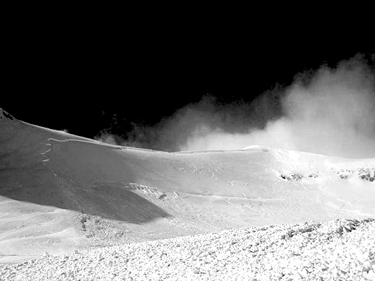 Tignes avalanche on Oct. 13th, 2013.  photo:  Frederick Richaud