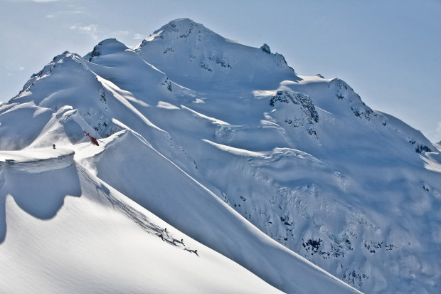 Last Frontier specializes in small group heliskiing...how fun does that look? Photo - Randy Lincks