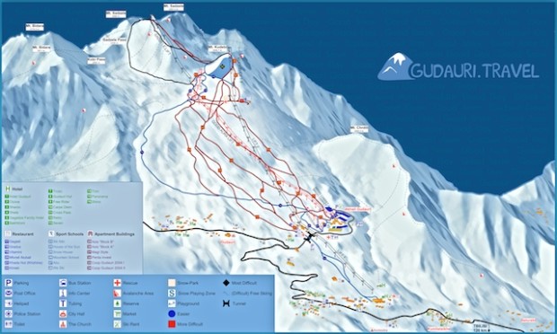 Guarni ski resort trail map.