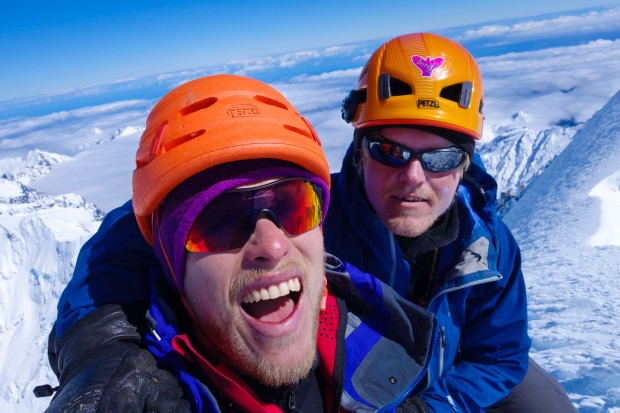 Andreas & Magnus on the summit of Mt. Cook on November 3rd, 2013.