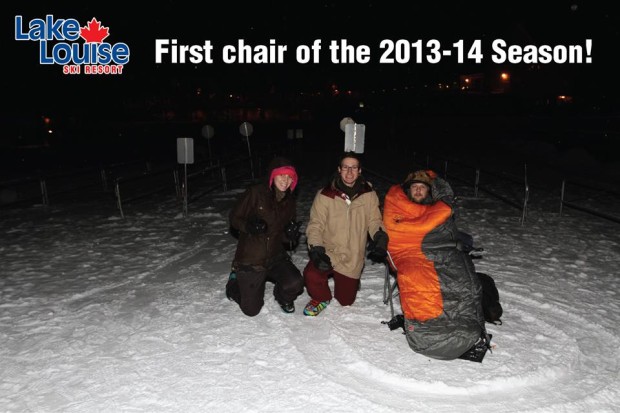 First chair of the season at Lake Louise.  Photo today at 5am.