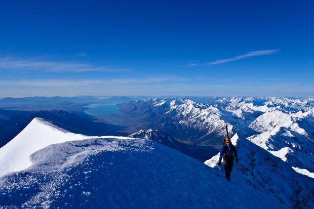 Climbing high in New Zealand.  photo:  Andreas Fransson.