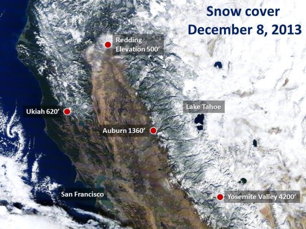 california snow cover