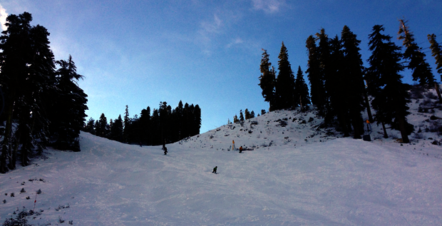 Dog Leg was harboring some of the best skiing of the day