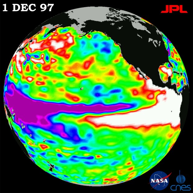 Example of a strong El Niño from 1997.