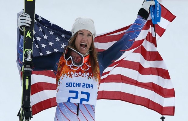Julia after her bronze medal run in Sochi