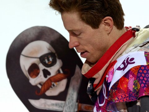 Shaun White after his final run in Sochi. photo: getty images
